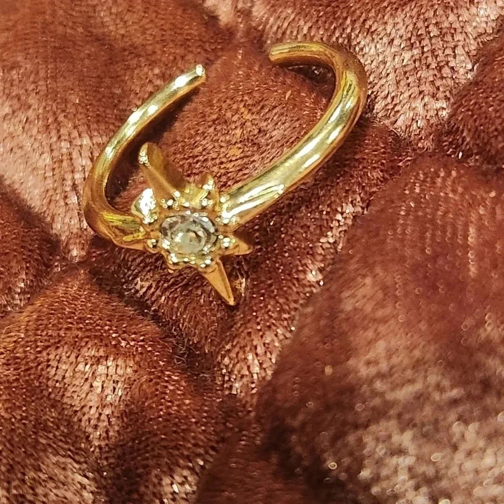 Minimalist North Star Gold Ring (Large Toe Ring